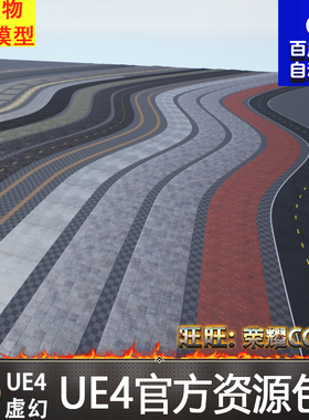 虚幻4 Roads & Paths by GameTextures 道路路径UE4纹理材