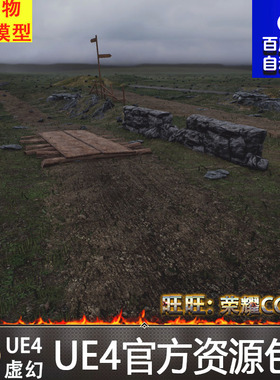 虚幻4 Brushify - Natural Roads Pack 自然破败UE4道路场景