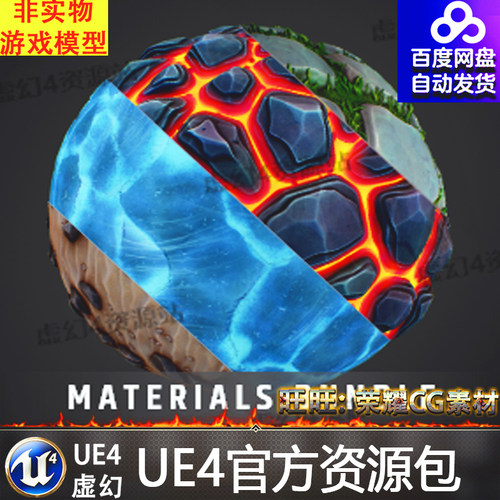 UE4虚幻4 Stylized Fantasy Material Bundle 卡通风格化材质