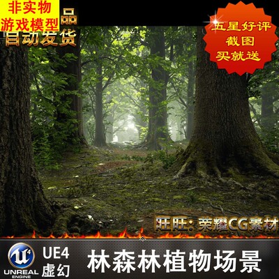 照片级别山UE4虚幻林森林植物场景Broadleaf Forest Collection
