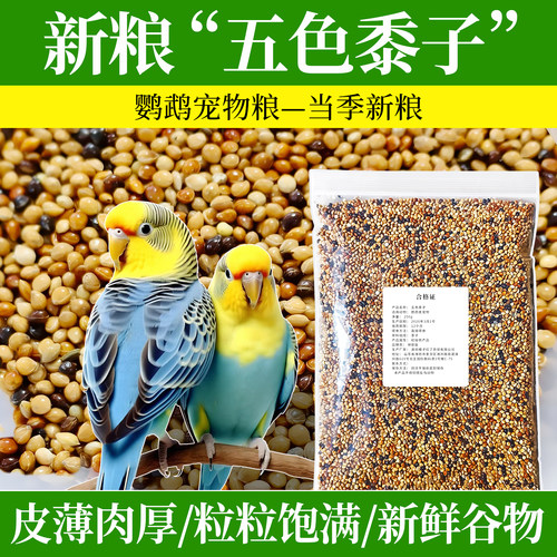 鸟粮虎皮牡丹玄凤中小型鹦鹉鸟食饲料五色黍子鹦鹉混合粮谷子