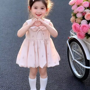 女童连衣裙夏装2026新款儿童公主裙礼服小中童女宝宝洋气背心裙子