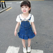 儿童裙子夏季 2025新款 公主裙女童牛仔裙背带裙小女孩女宝宝吊带裙
