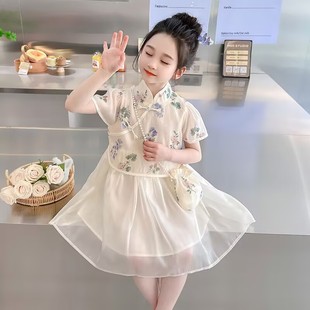 公主裙子 儿童汉服改良旗袍女宝宝新中式 女童连衣裙夏季 2025新款