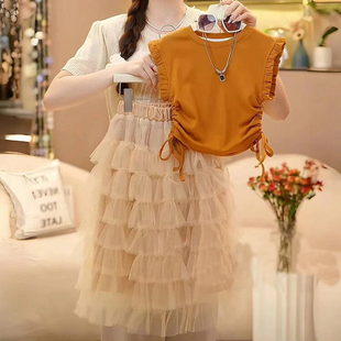 蛋糕裙洋气公主裙儿童连衣裙夏季 中大童装 女孩套裙子 套装 女童夏季