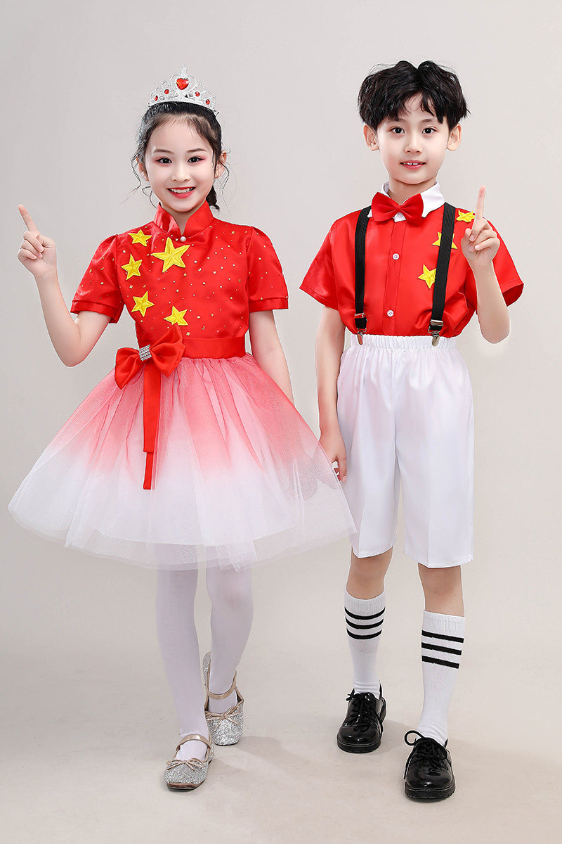 新款儿童合唱演出服男女童礼服
