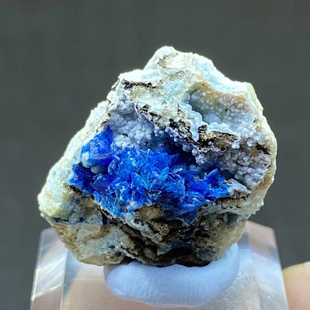 磷酸锌铜矿Veszelyite + 异极矿 精品 矿物晶体 矿物标本 原石