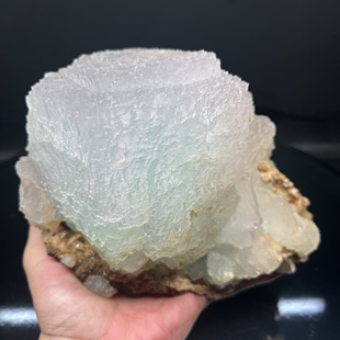 大晶体矩阵绿芯萤石Fluorite +水晶 精品矿物晶体 矿物标本 原石