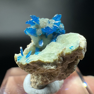 磷酸锌铜矿Veszelyite +异极矿 精品 矿物晶体 矿物标本 原石