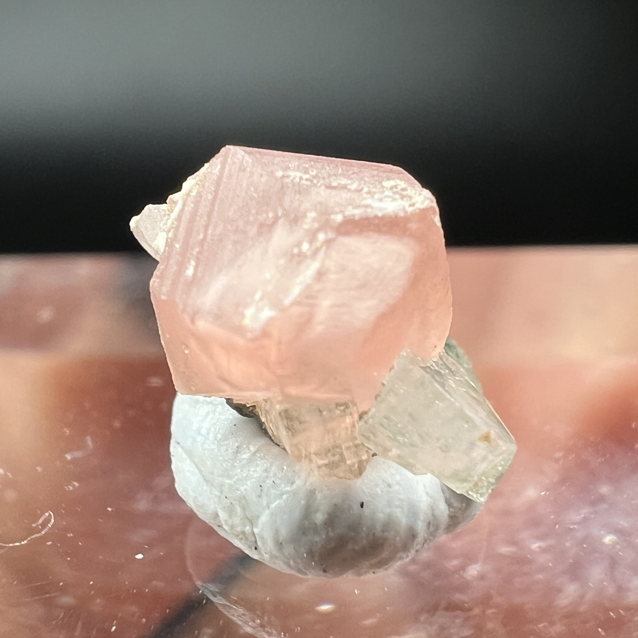 菱锰矿Rhodochrosite +磷灰石 精品 矿物晶体 矿物标本 原石 宝石