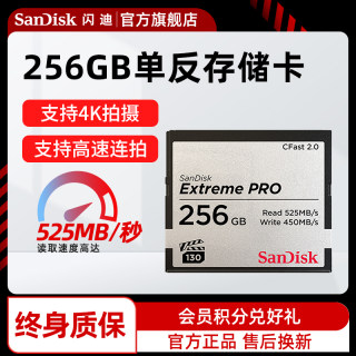 sandisk闪迪256GB CF存储卡 VPG-130 4K至尊超极速版 读速525MB/s