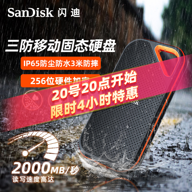 sandisk闪迪双接口读取移动硬盘