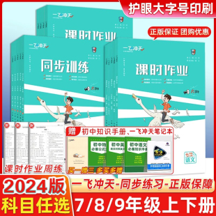 2024一飞冲天七年级八年级九年级课时作业上册下册人教版 数学物理语文英语历史道德与法治同步训练初中同步课时练专项训练 外研版