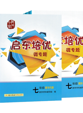 2026版启东培优微专题七年级八九年级数与代数图形与几何数学竞赛中考题型训练提高解题思维解题方法揭示思维规律789年级数学培优