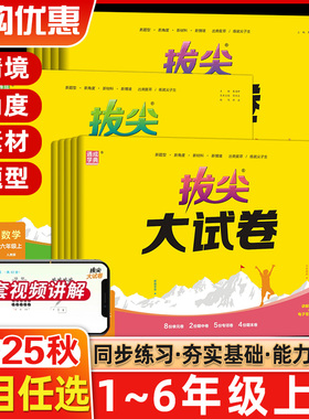 2025秋通成学典拔尖特训大试卷小学语文数学英语一二三四五六年级上下册人教版北师版PEP版外研版试卷测试卷全套试卷视频通城学典