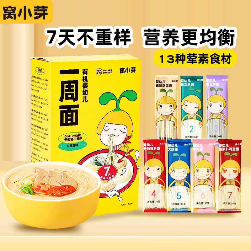 窝小芽有机婴幼儿一周面果蔬蝴蝶面宝宝营养面条主食儿童碎面辅食怎么样,好用不?