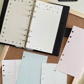 star A6per活页打孔手账素材内页纸便签纸打底便签