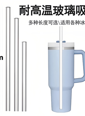 超长30cm玻璃吸管适用巨无霸冰霸杯史丹利加长stanley水杯配件