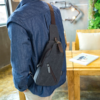 单肩斜挎休闲小胸包潮流个性手提