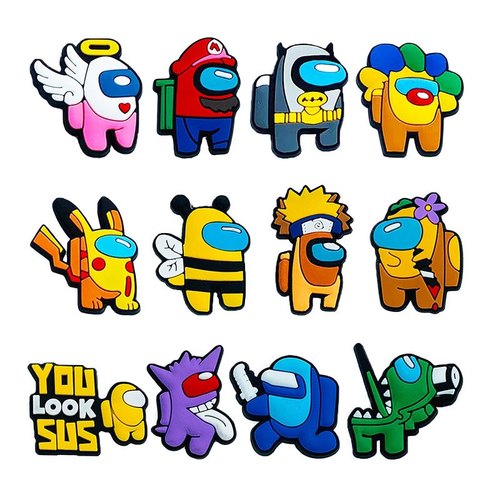 软胶集合太空人狼人杀鞋扣crocs鞋花洞洞鞋装饰扣配件森秋鞋扣