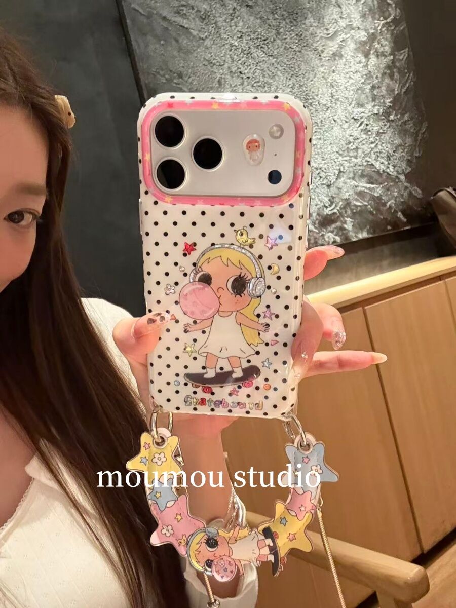 西多士可爱滑板小玉吹泡泡适用于iPhone17promax手机壳新款苹果16pro女18