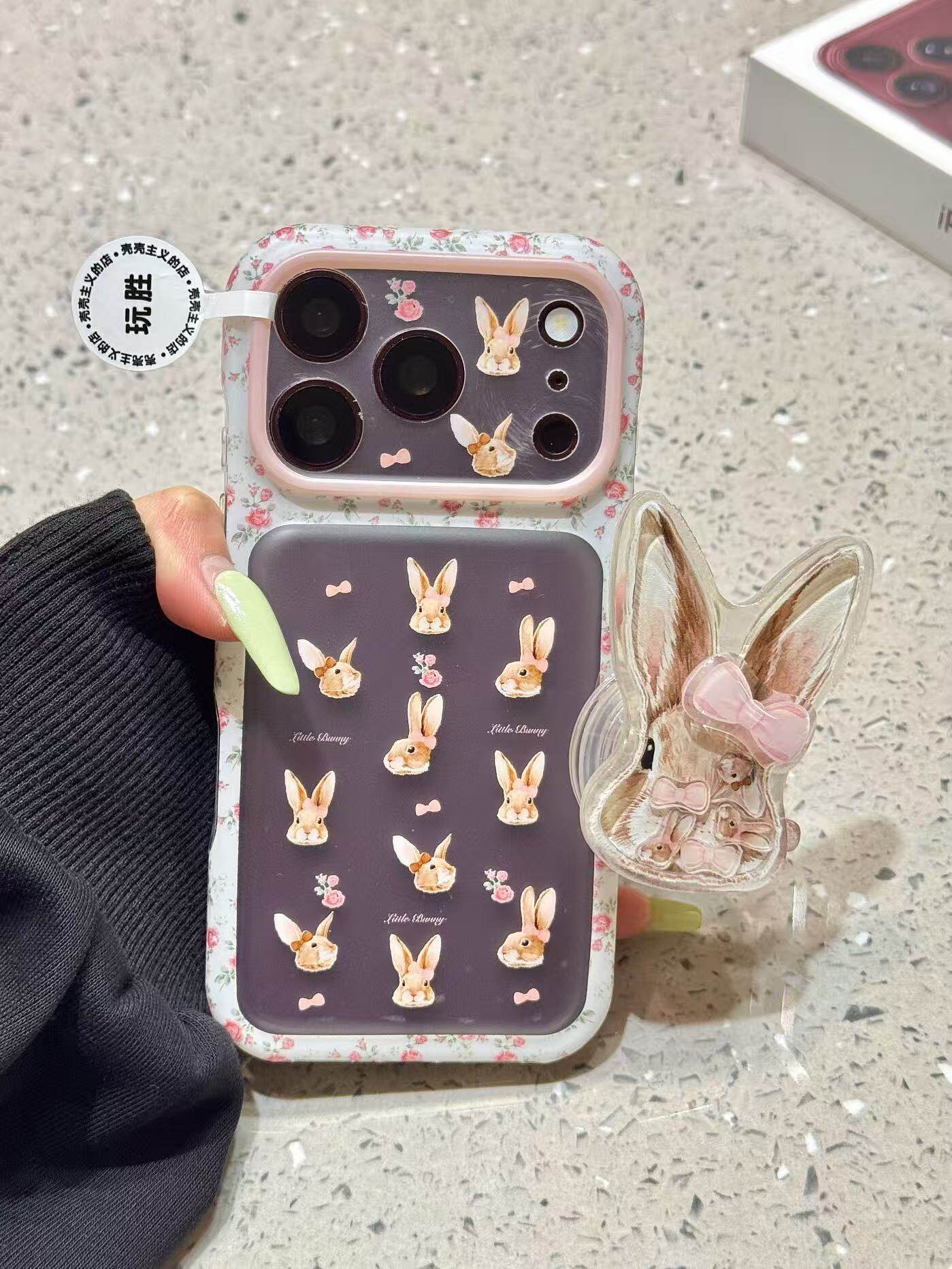 西多士可爱满屏小兔子头像适用苹果18promax手机壳17iphone16/15