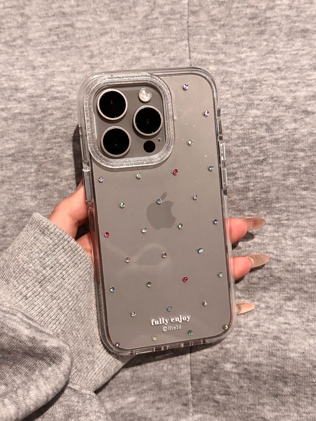 西多士ins简约高级感彩钻适用苹果16promax手机壳iPhone15女新款14个性16时尚13小众16Pro防摔15pro保护套16