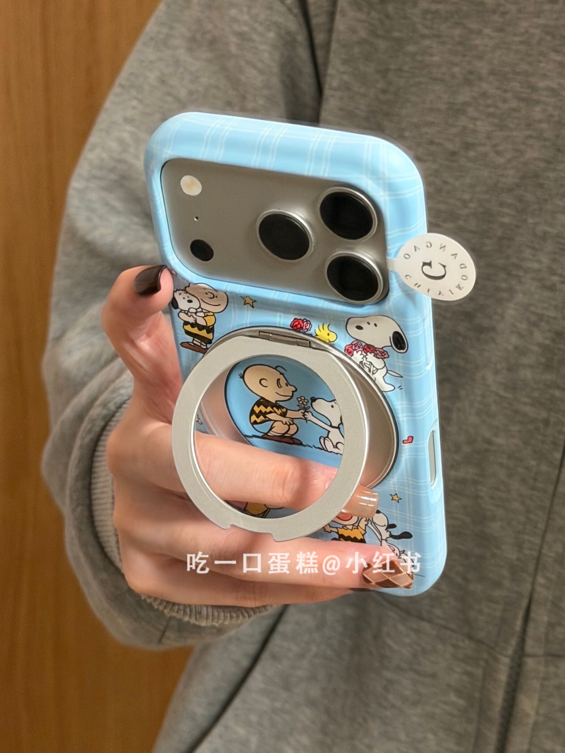 西多士白条格纹史努比爱心气球适用17promax手机壳iphone1615保护套