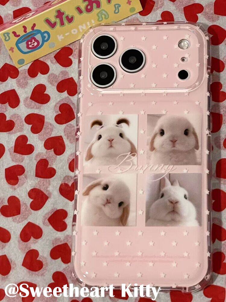 西多士ins粉色小星星兔子头像适用iphone18promax苹果17手机壳16少女