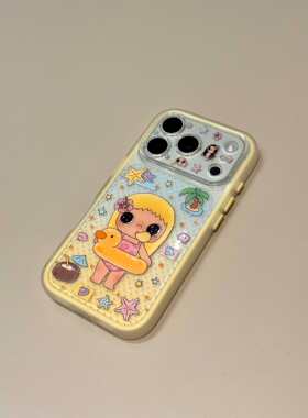 西多士萌趣游泳圈吹泡泡小玉二合一适用于iphone17promax苹果16手机壳15
