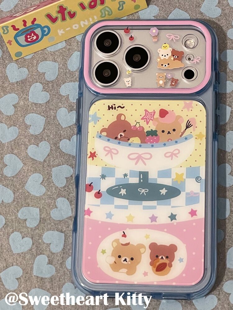西多士ins古早彩色水果拼盘轻松熊适用iphone17promax苹果16手机壳15女