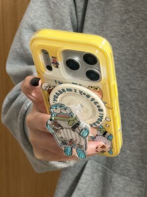 西多士黄底英文背带裤比奇堡居民适用苹果1716promax手机壳iphone151413网红