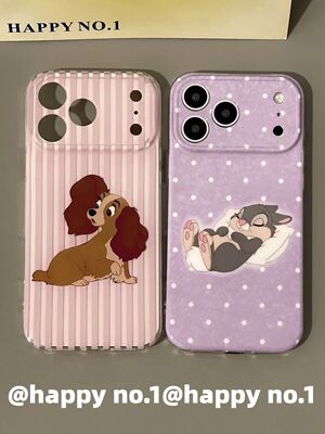 西多士古早卡通可卡犬小兔适用苹果iPhone手机壳防摔双层16少女防水