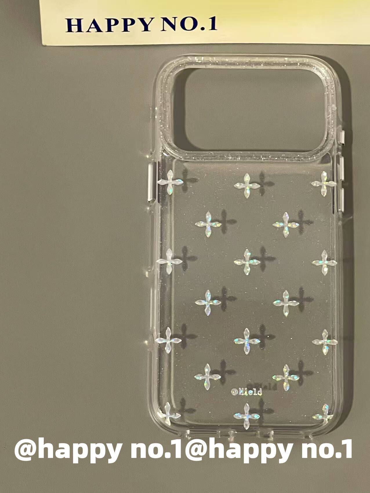 西多士氛围感闪钻星辰克罗心十字架适用苹果iPhone手机壳防摔双层16少女