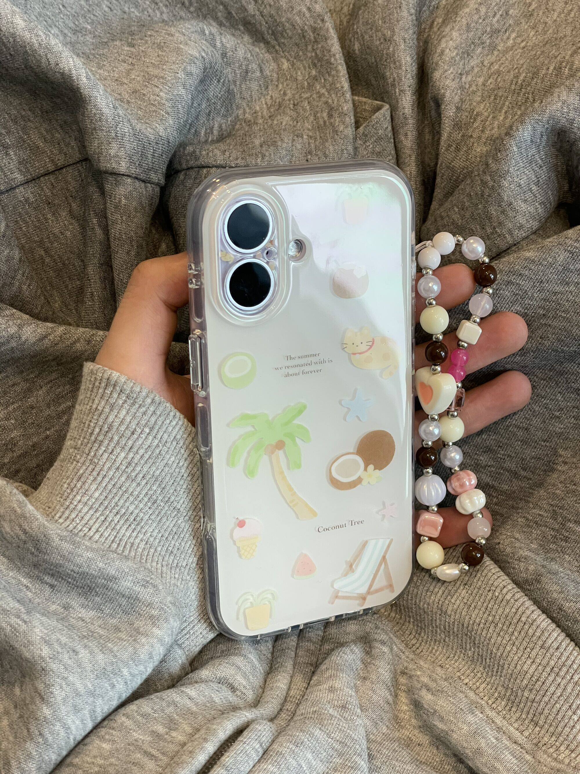 西多士清新椰子ins风iPhone14ProMax韩系IMD链条防摔保护套