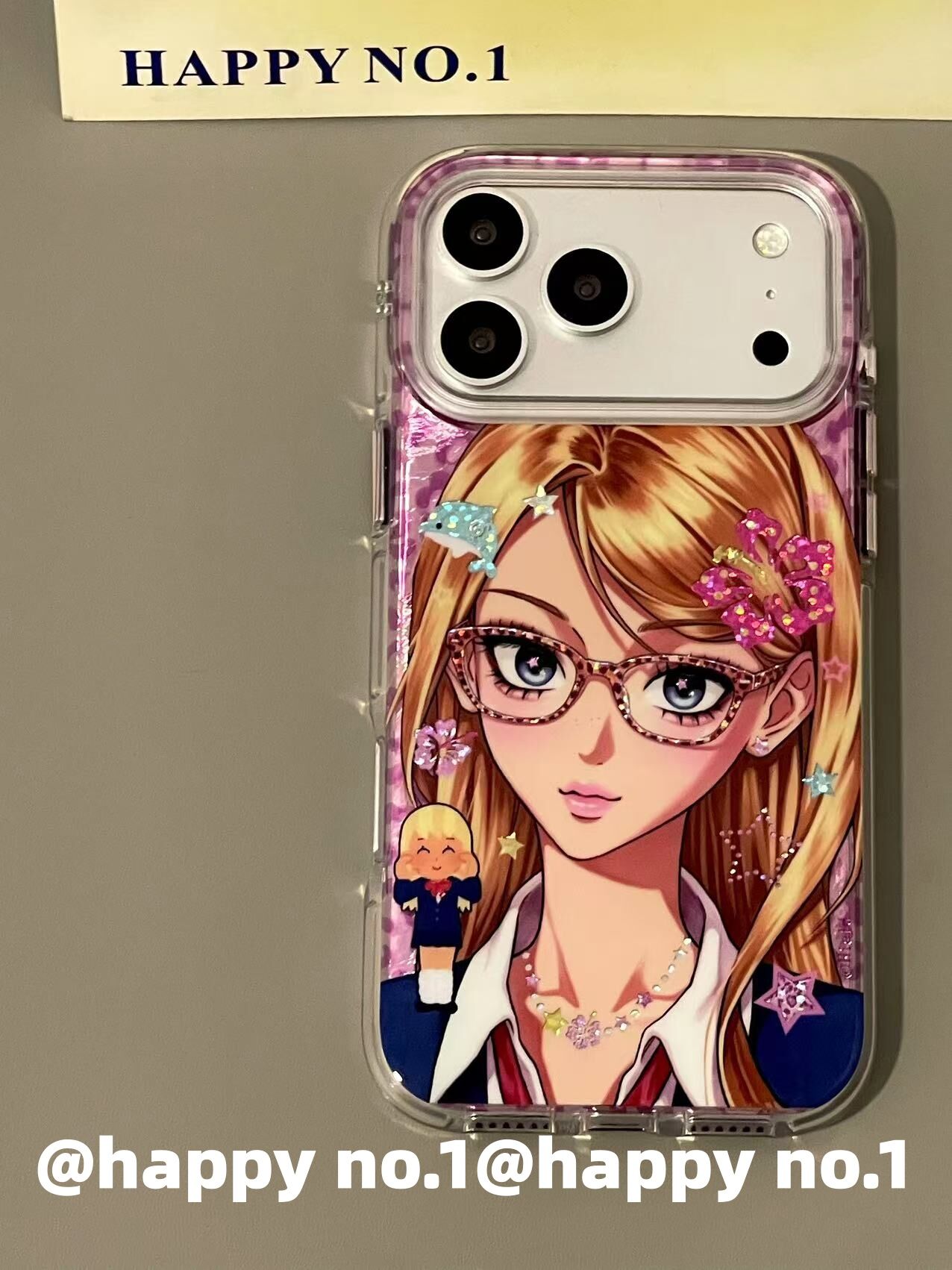 西多士古早二次元豹纹镜框少女适用苹果iPhone手机壳防摔双层16卡通防水