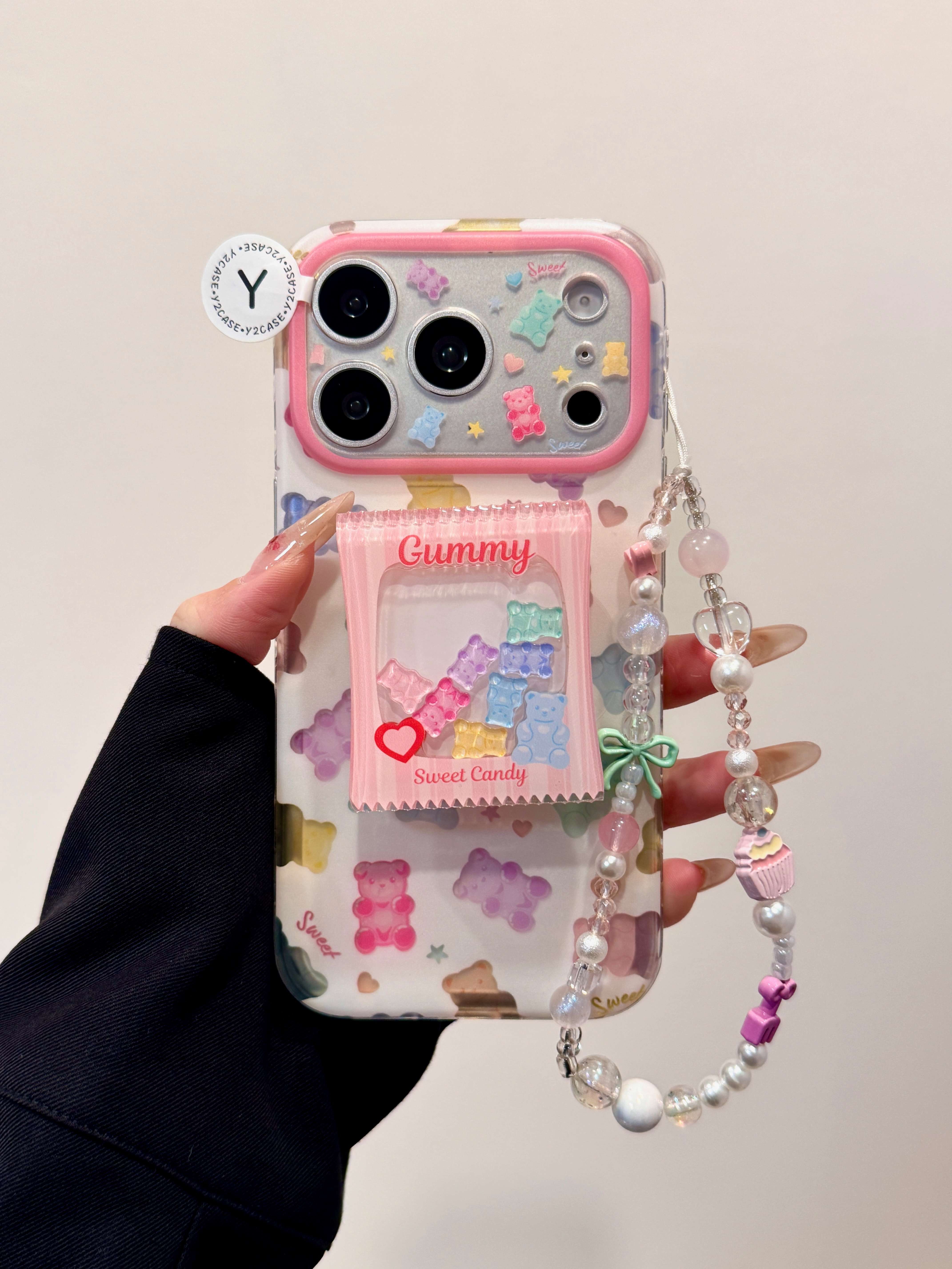 西多士磨砂壳卡通可爱彩色小熊软糖IMD双层手机壳适用iPhone17新款苹果16日韩ins