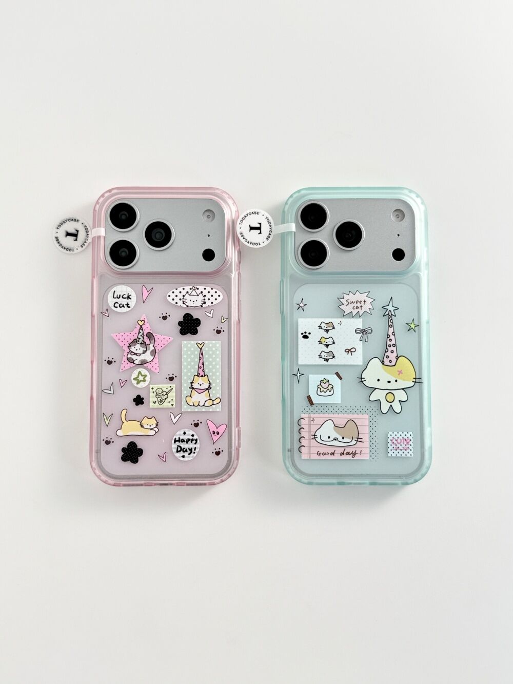 西多士可爱猫咪手帐贴纸适用苹果17promax磨砂iphone16透明15少女手机壳