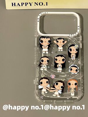 西多士创意少女波漾纹白裙小玉适用苹果iPhone手机壳防摔双层16防摔17