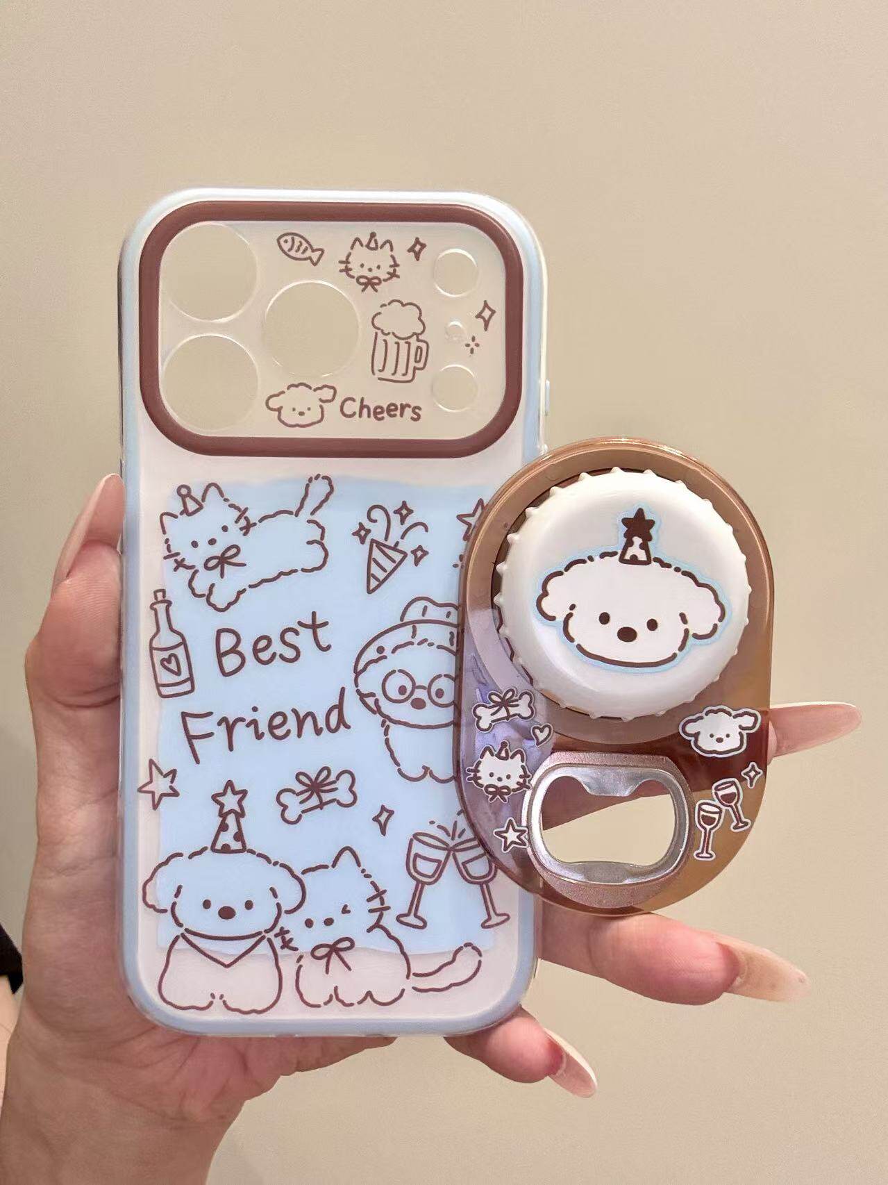 西多士适用于iphone18promax手机壳可爱风17酒杯生日帽小狗小猫二合一16