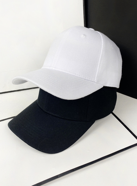 帽子男士夏季遮阳帽防晒鸭舌帽春秋情侣百搭休闲黑色韩版棒球帽女
