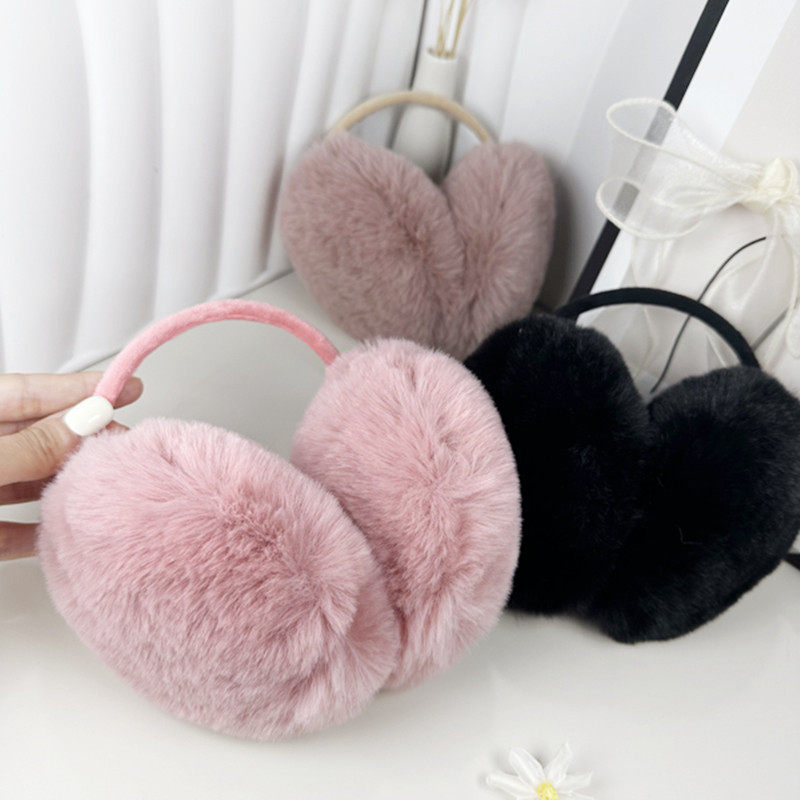 毛绒后戴式耳罩耳捂防冻耳朵套