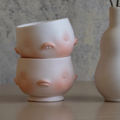 陶瓷oror可爱风小雀斑娃娃脸小碗