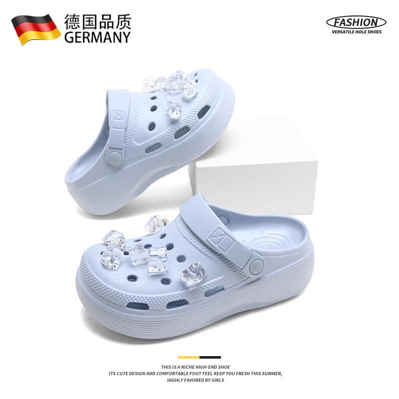 洞洞鞋增高鞋女外穿厚底不磨脚