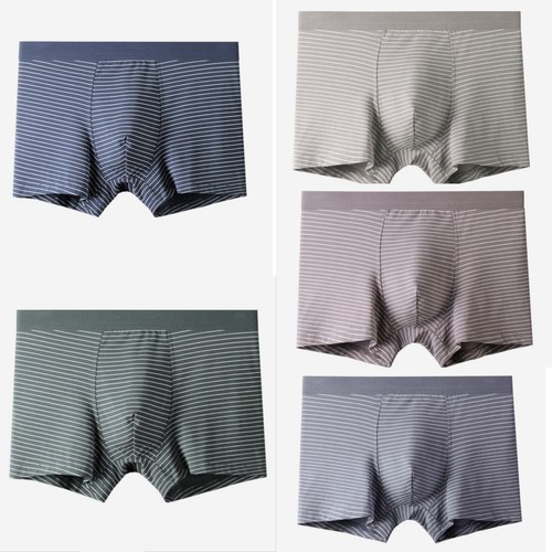 日无印内裤男士纯棉无痕条纹