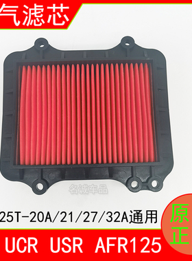 适用HJ125T-20A/21/27/32A/33/35 USR AFR125踏板摩托车空气滤芯