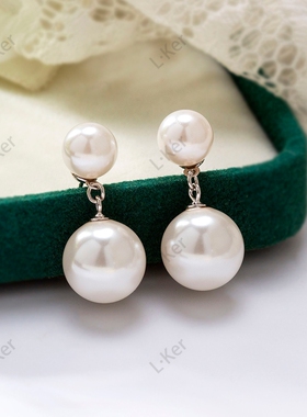 [珠光]2025经典白月光珍珠耳钉简约百搭通勤时尚女士气质耳环1179