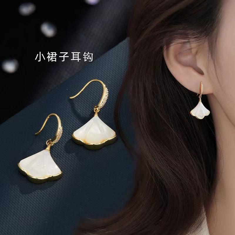 【银杏叶】2026法式浪漫叶子流苏耳钩温柔女士轻奢显气质耳环1761