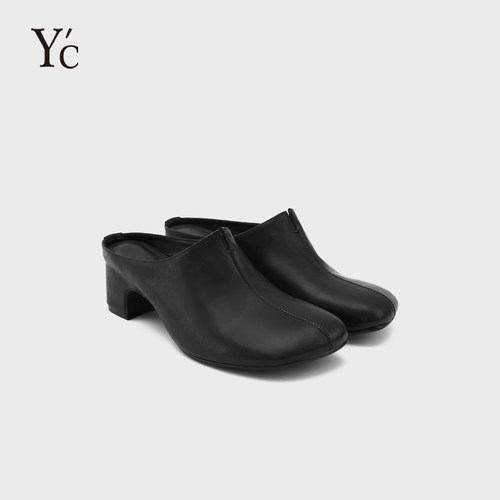 YC｜法式复古粗跟增高穆勒鞋