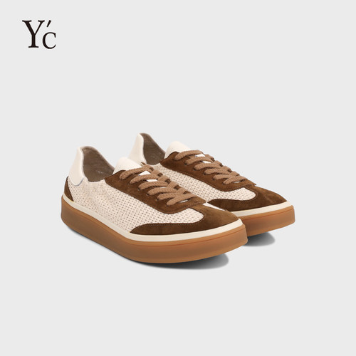 YC复古拼色透气新款女德训鞋